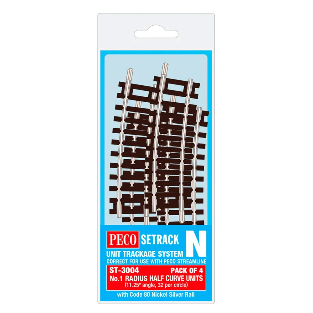 Peco ST-3004 Setrack Half Curve Track Radius 1 228mm (4