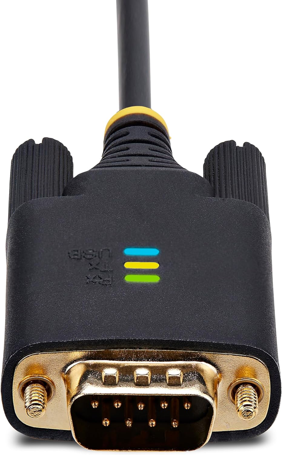 StarTech.com 10ft/3m USB to Serial Adapter Cable, COM Retention, FTDI IC, USB-A to DB9 RS232, Interchangeable DB9 Screws/Nuts