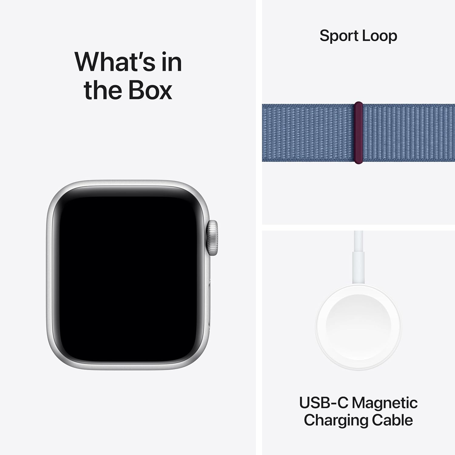 Apple Watch Se (Gps) - 2Nd Generation - 40 Mm - Silver Aluminium - Smart Watch With Sport Loop - Textile - Winter Blue -