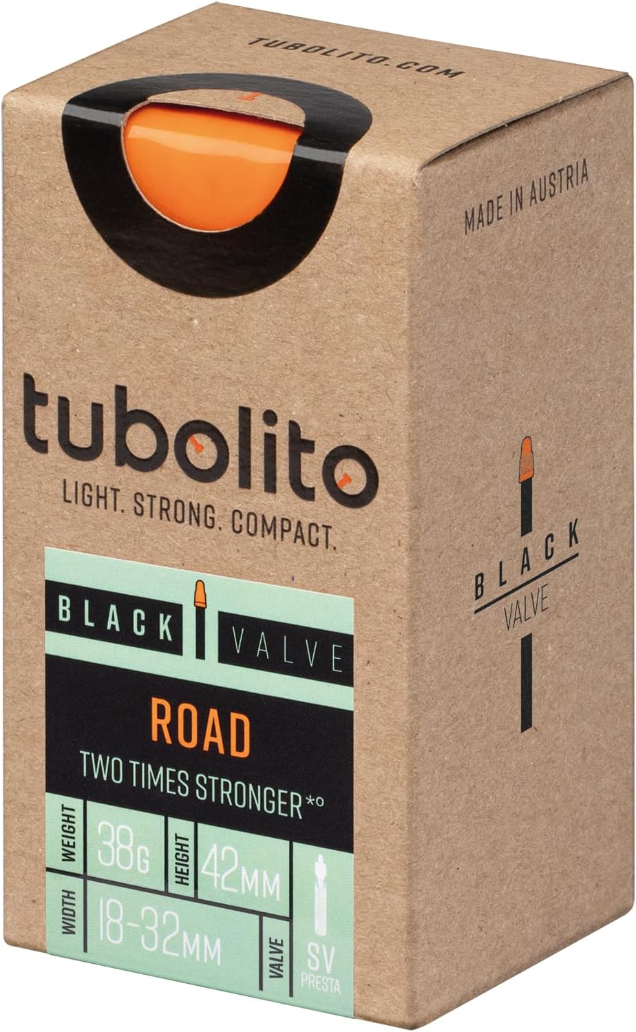 Tubolito Tubo Road 700x18-32mm 42mm Presta Black Valve