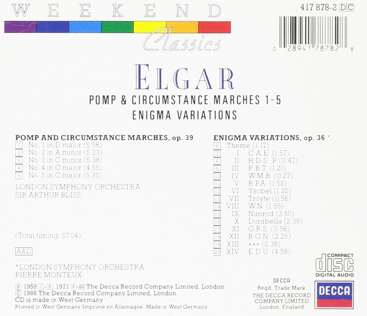 Pomp & Circumstance Marches 1-5 / Enigma Variations