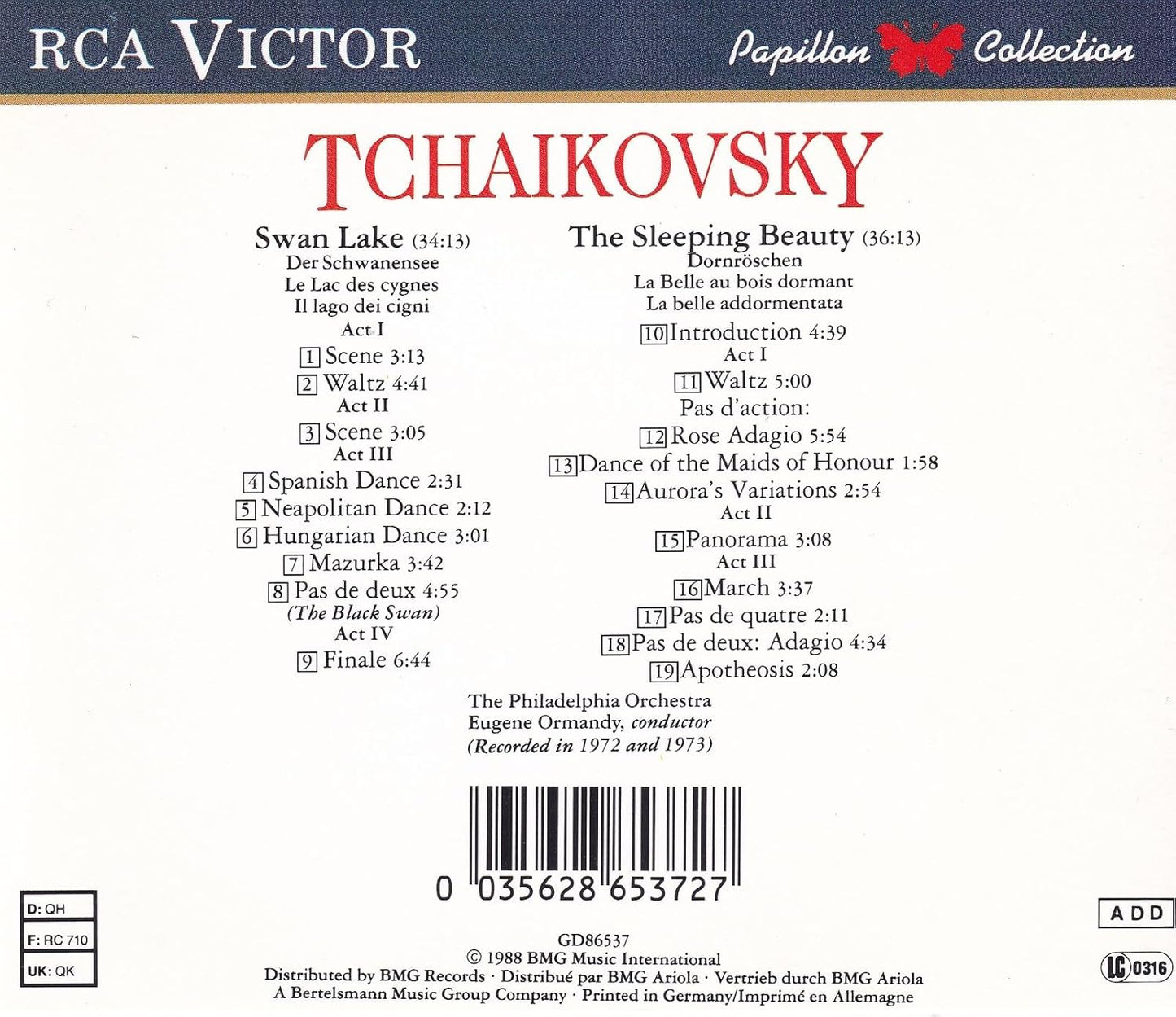 TCHAIKOVSKY: Swan Lake - The Sleeping Beauty - Highllights