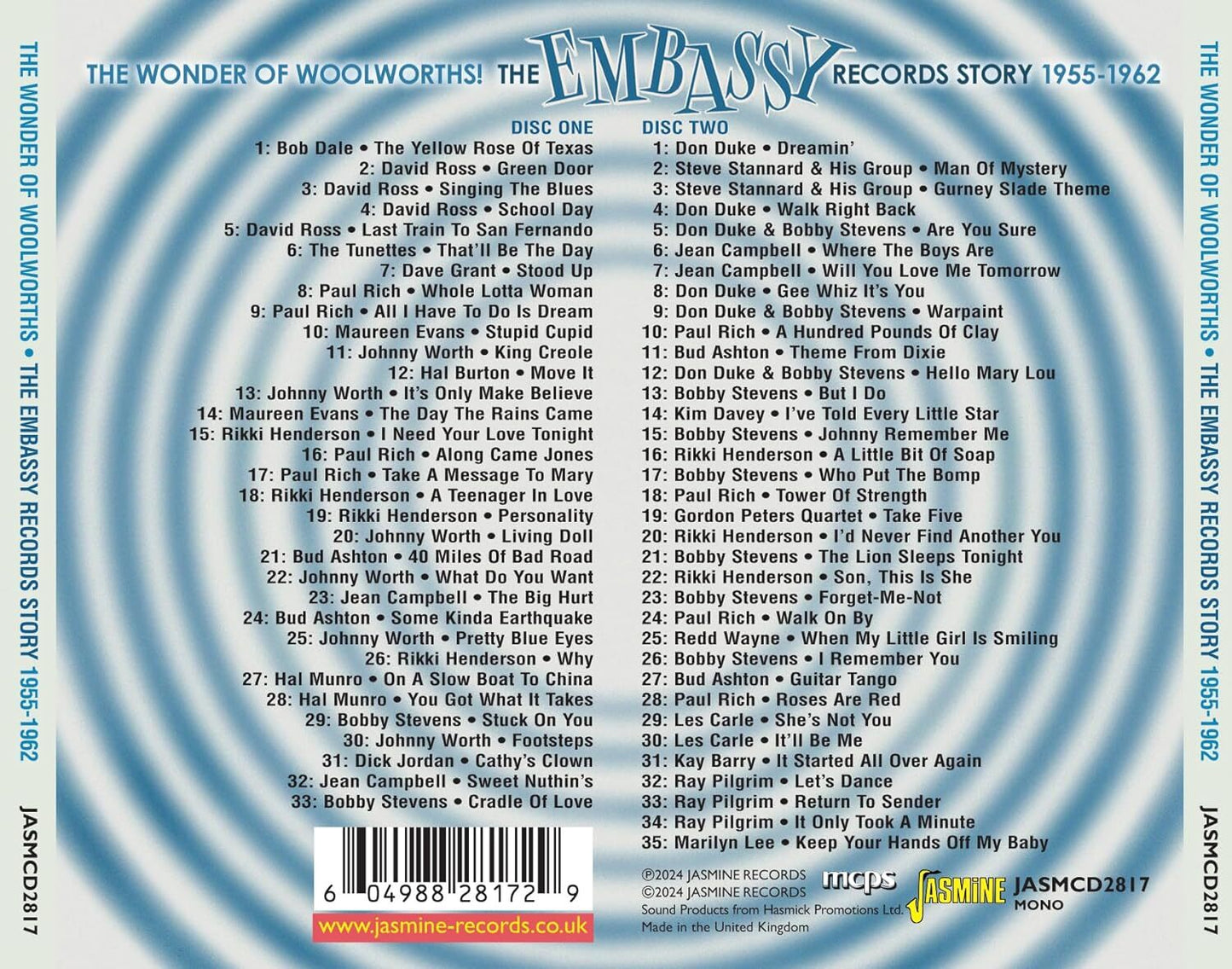 The Wonder of Woolworths! The Embassy Records Story 1955-1962