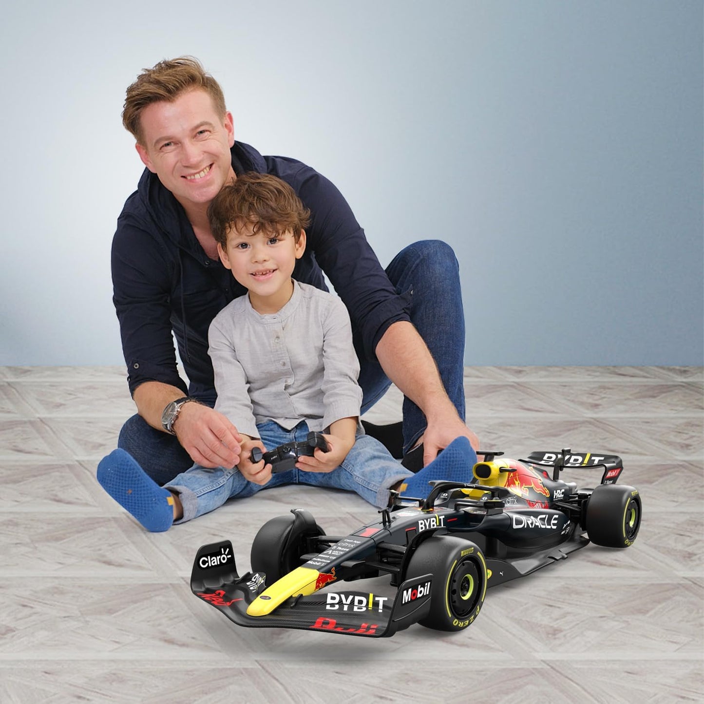 RASTAR Red Bull F1 Car 1/18 Scale RC Car, 2022 Oracle Red Bull Racing F1 Remote Control Car Red Bull Formula 1 RB18 2022 Sergio Perez, Dark Blue 2.4G F1 Model car for Kids Adults