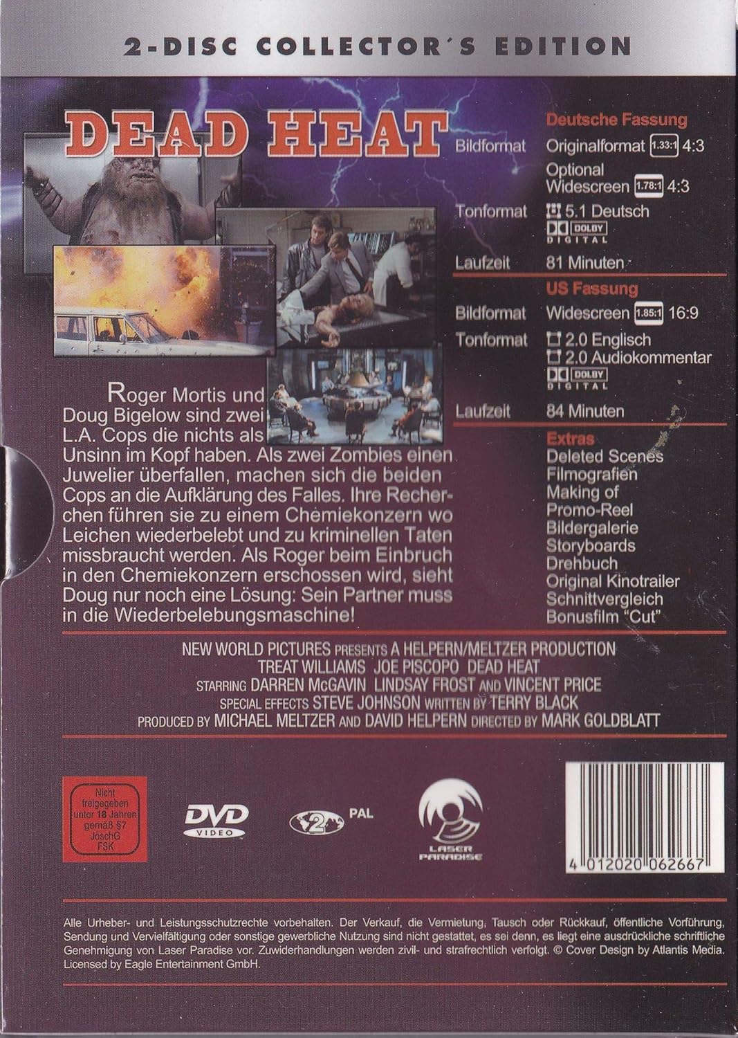 Dead Heat (Treat Williams, Vincent Price) 2 DVD