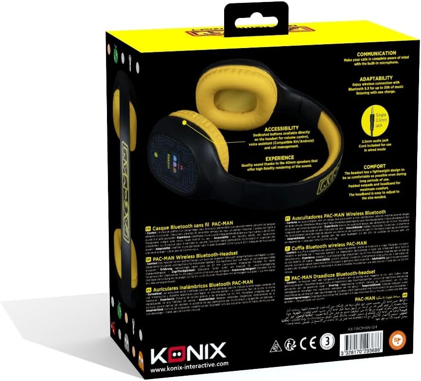 Konix Casque Bluetooth Headset - Pacman