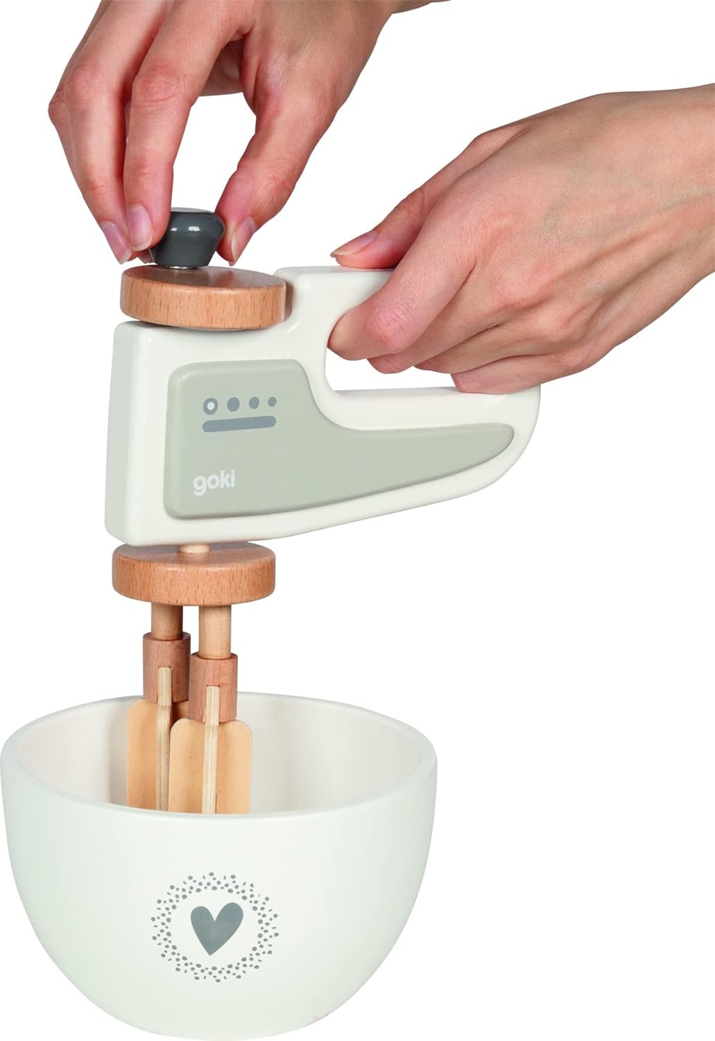 GOKI- Batidora de Mano Cuenco Incluido Juguetes de Cocina, Multicolor (51502