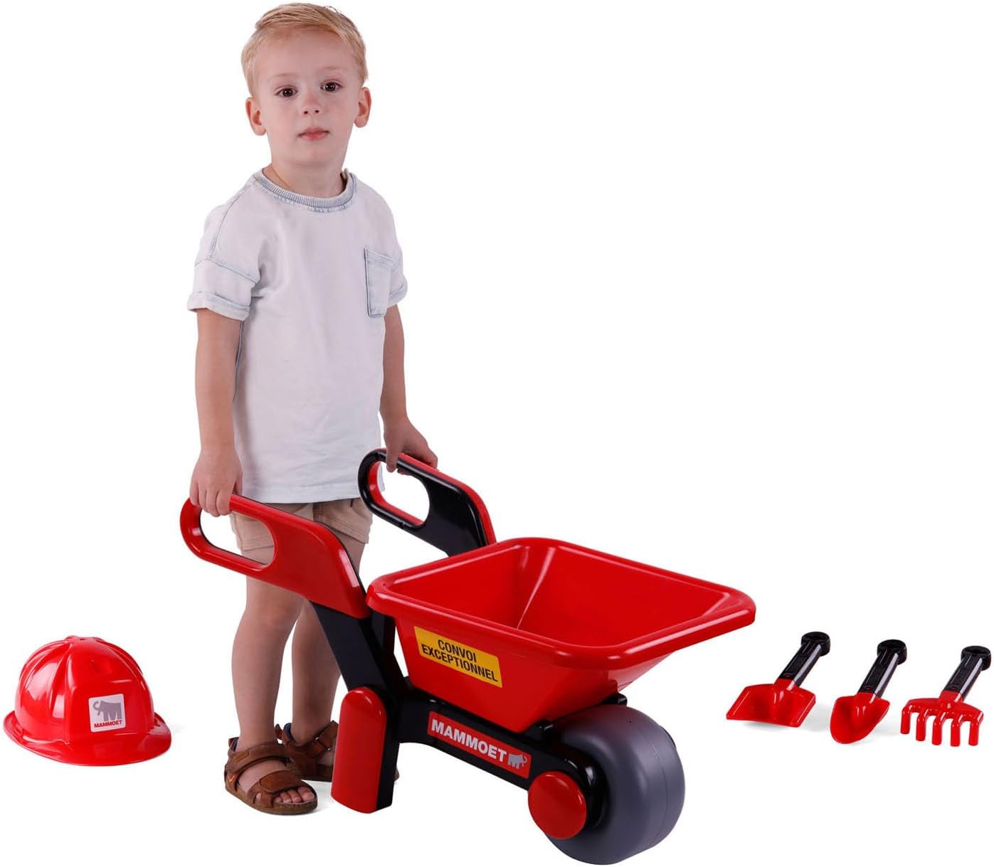 Cavallino Toys - Cavallino Mammoet Kruiwagen met Helm en Gereedschap 5ldg.