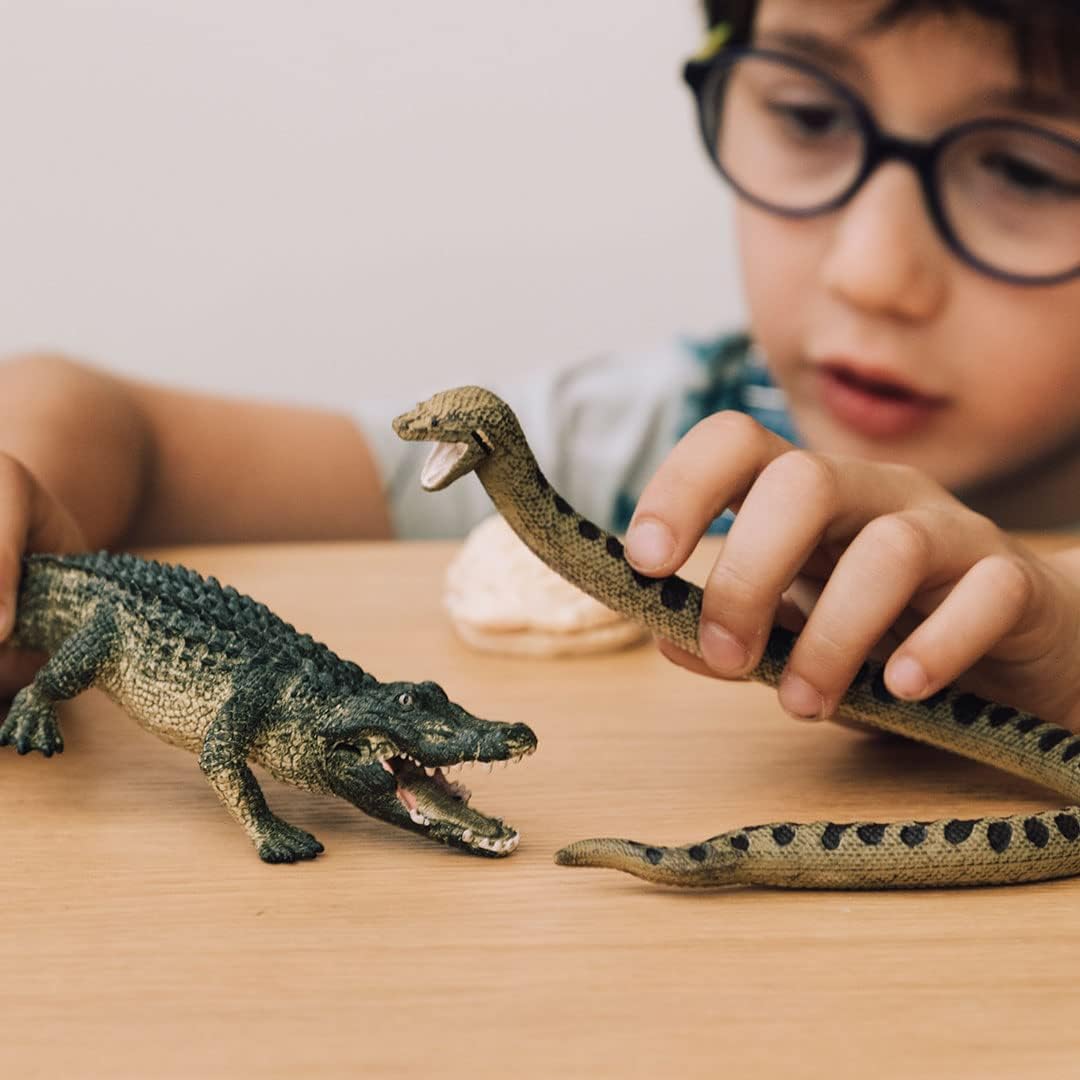 Schleich 42559 Peligro en el pantano, a Partir de 3 años, Wild Life - playset, 4 Piezas