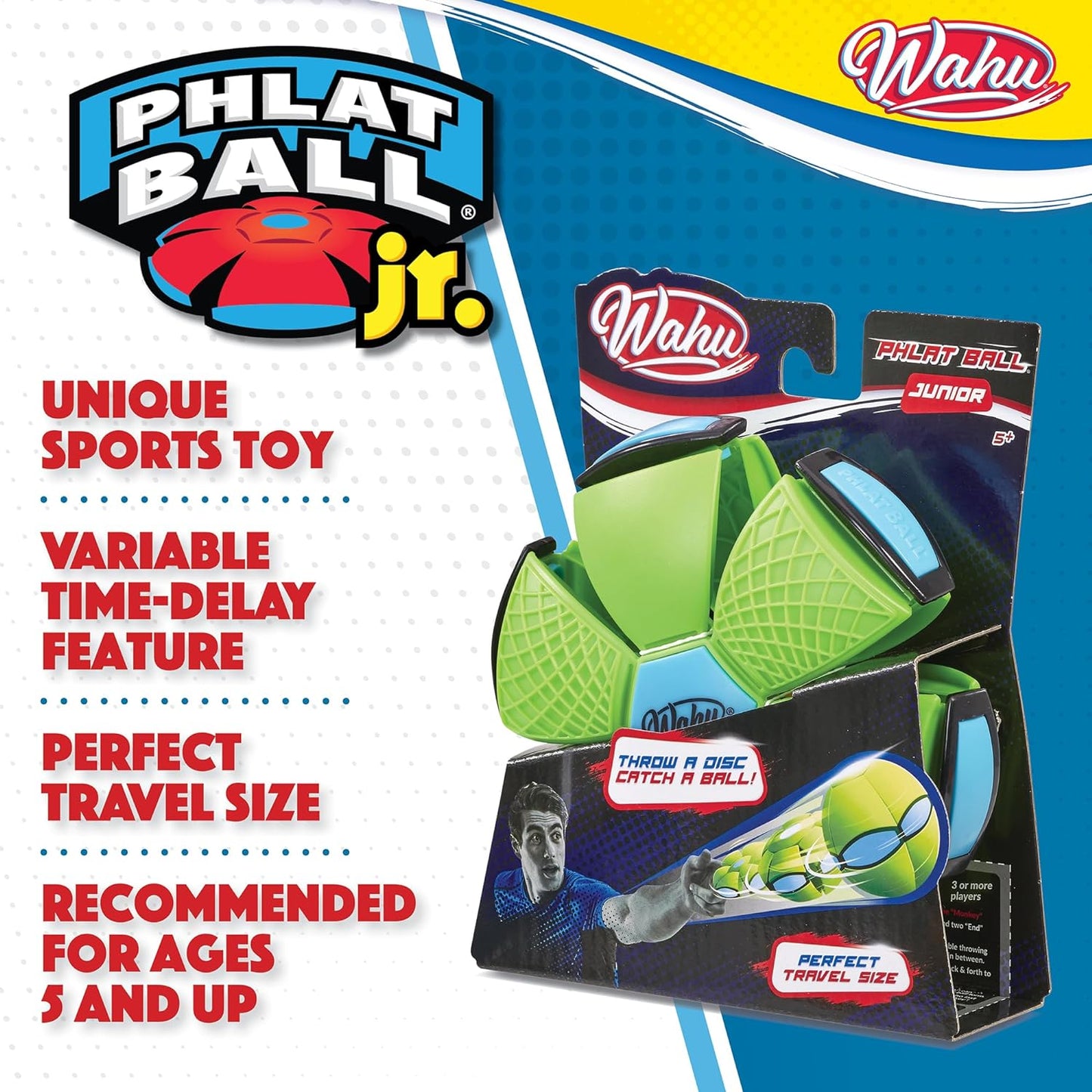 Wahu Phlat Ball Junior | Green | For Kids Ages 5+ | Outdoor Garden Toy
