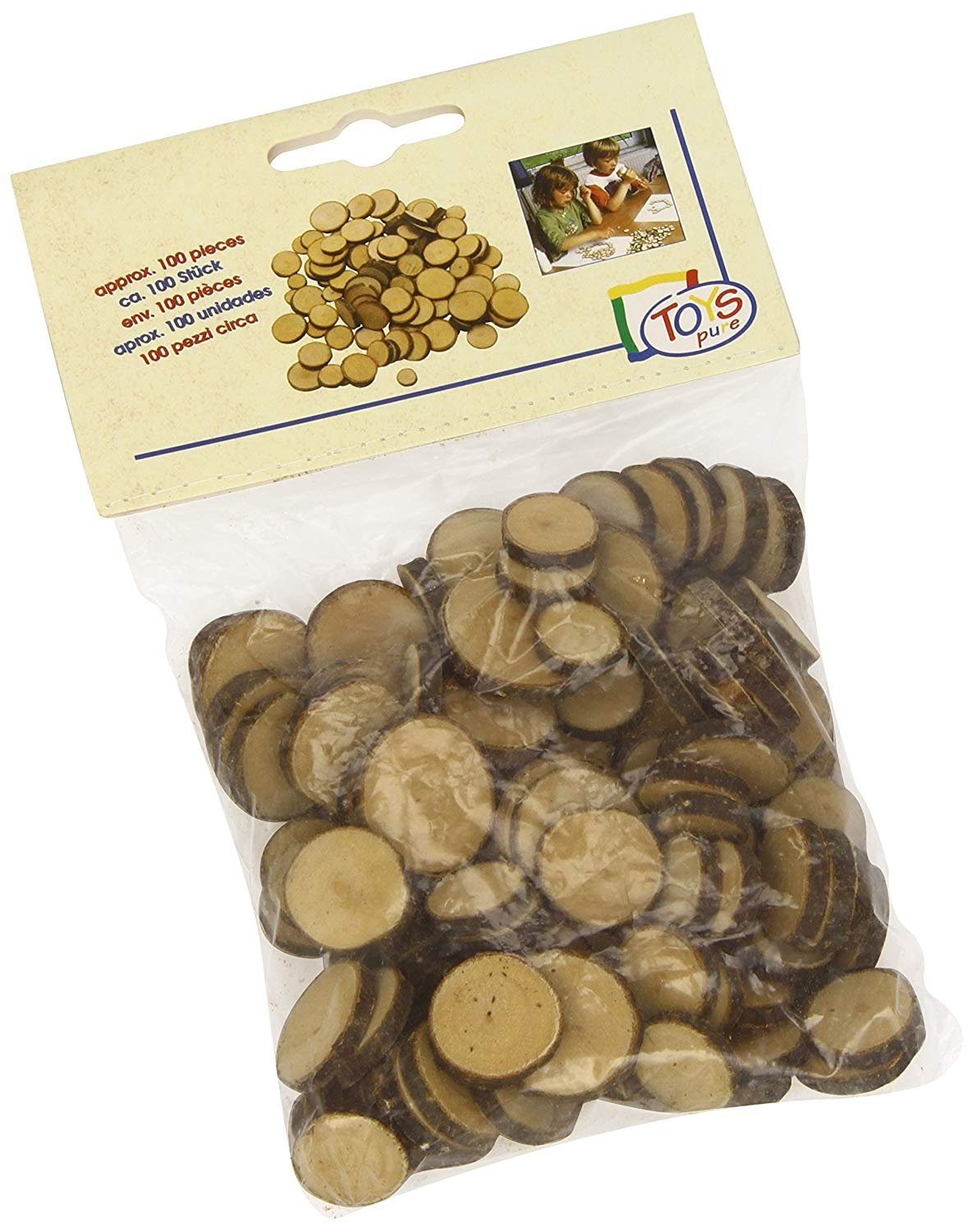 Holzzwerge Discos de madera establecidos para bastar (Aproximadamente 200 piezas