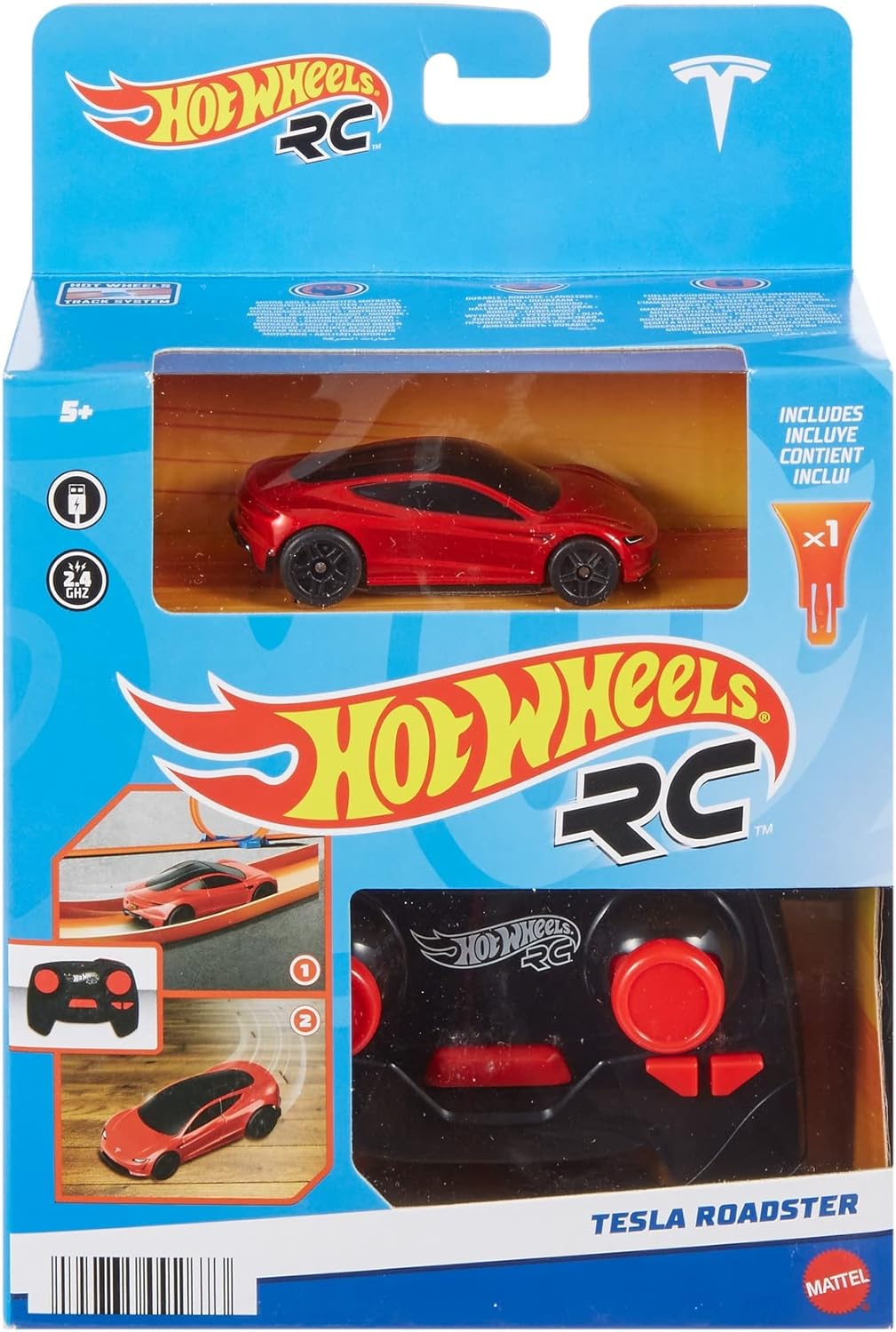 Hot Wheels RC 1:64 Scale Tesla Roadster