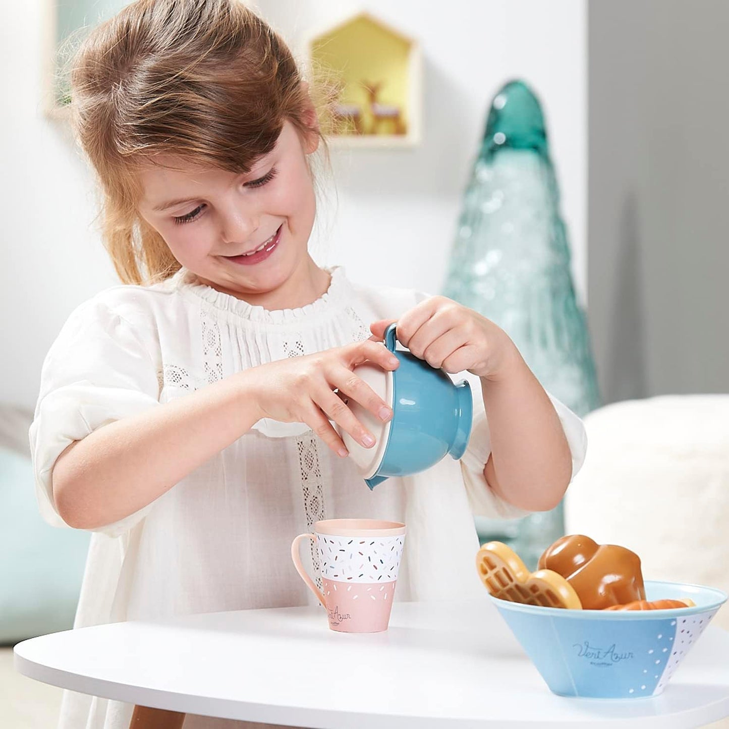 Jouets Ecoiffier - 2759 - Breakfast Set with Elegant Dinner Set (35 Pieces) - Imitation Game for Children from 18 Months