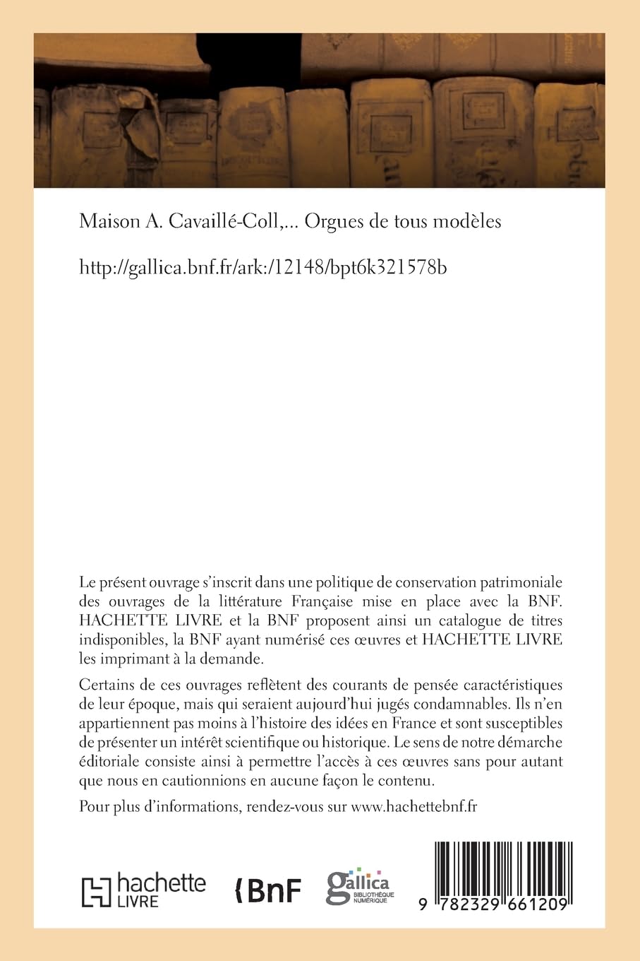 Maison A. Cavaillé-Coll. Orgues de tous modèles