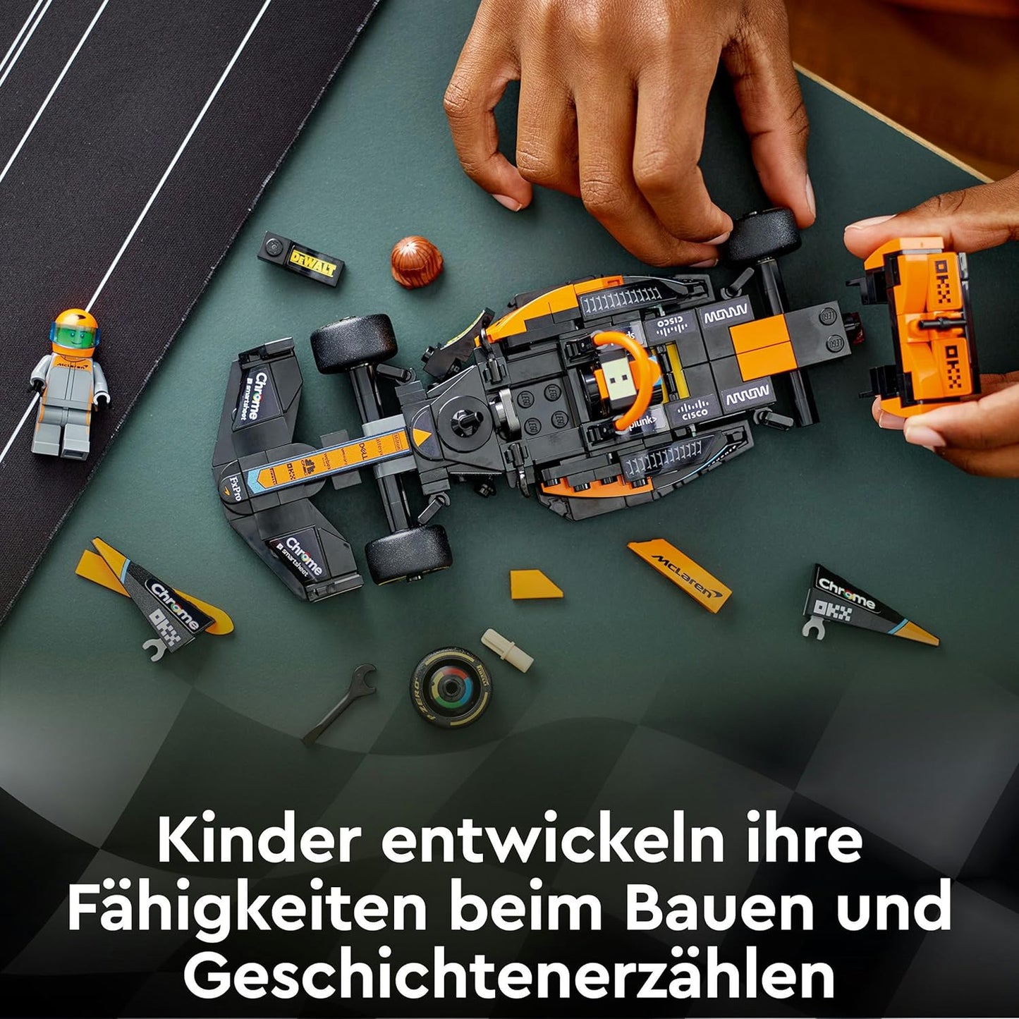 LEGO Speed Champions McLaren Formel 1 Rennwagen 2023, Spielzeug für Kinder ab 9 Jahren,Geschenkidee für Jungen und Mädchen, baubares Fahrzeugmodell, Kinderzimmer-Dekoration 76919
