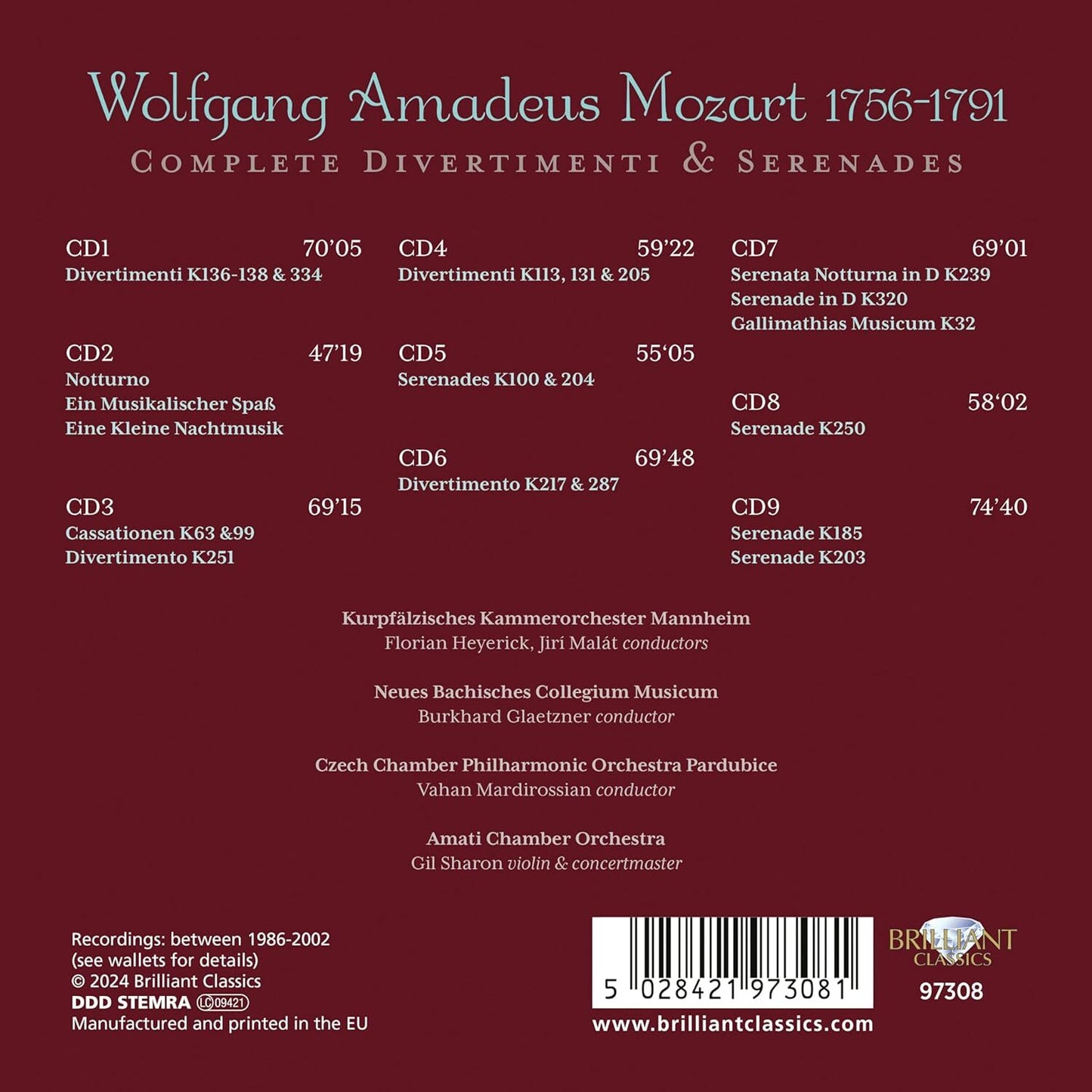 Mozart: Complete Divertimenti & Serenades
