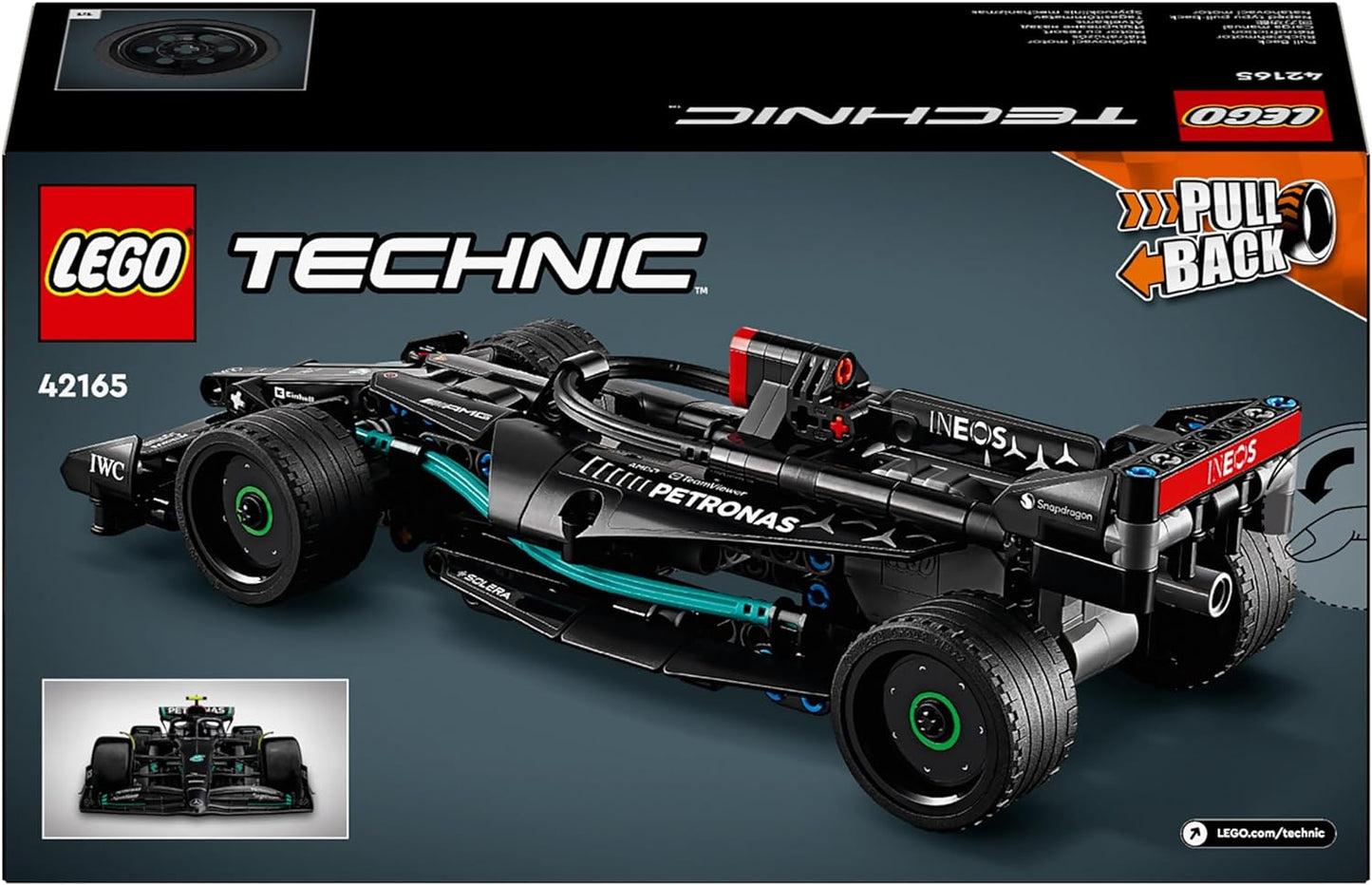 LEGO Technic Mercedes-AMG F1 W14 E Performance Race Car Spielzeug für Kinder, Jungen und Mädchen ab 7 Jahren, Pull-Back Modell Fahrzeug Set, Schlafzimmer Dekoration, Geburtstag Geschenkidee 42165