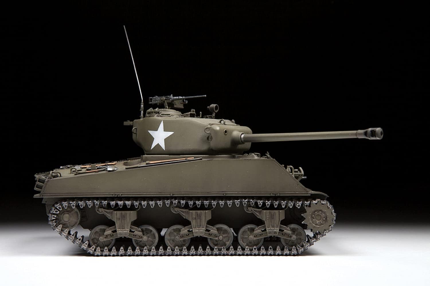 Zvezda 3676 1:35 M4A3 (76) W Sherman Model, Plastic Kit for Assembly, Detailed Replica, Unvarnished