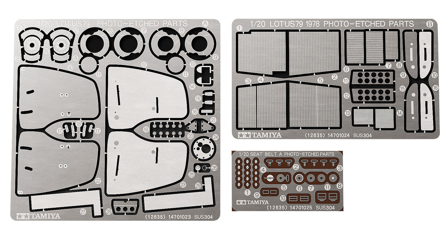Modellino 1978 Lotus Type 79 Photo Etch Parts Scala 1:20, TAM20060 (Importato da Giappone