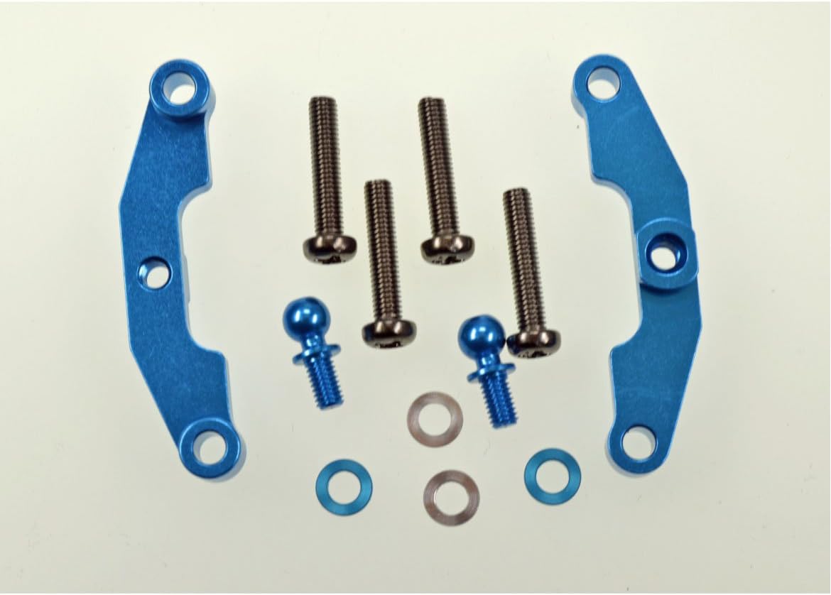 Tamiya 54651 - TT-02S aluminium suspension arm holder 2 upper front and rear, vehicles