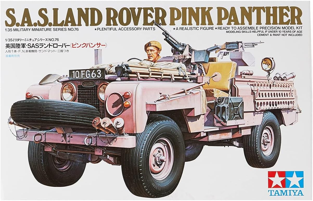 Tamiya 300035076-1:35 WWII British SAS Land Rover Pink Panther (1