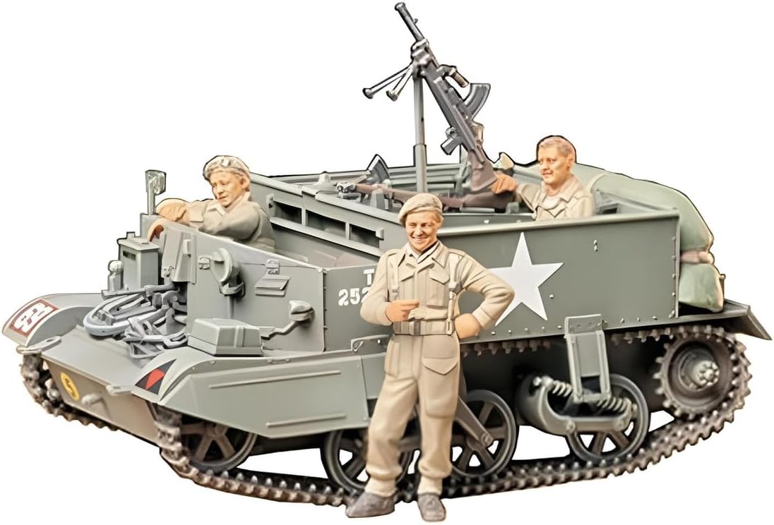 Tamiya- Universal Carrier MK.II Model Kit Pistola, Color Negro, 118mm Length (35175