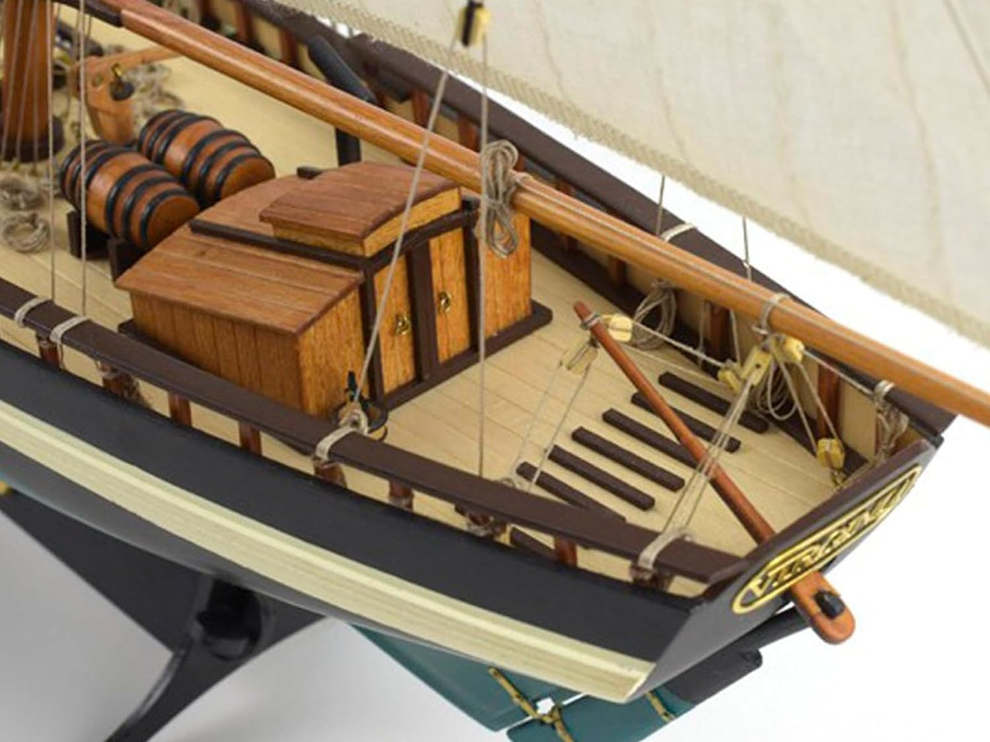 Artesanía Latina - Wooden Ship Model – American Schooner, Virginia – Model 22115, 1:41 Scale – Models to Assemble – Beginner Level