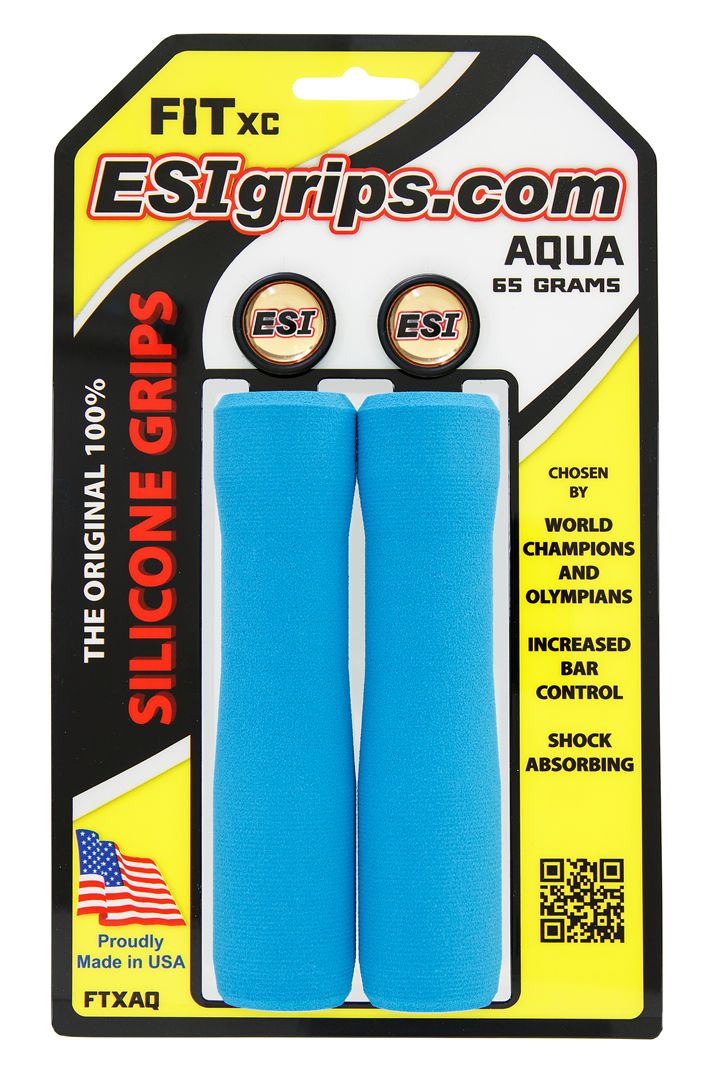 ESI Bar Grips MTB FIT XC Silicone Aqua One Size