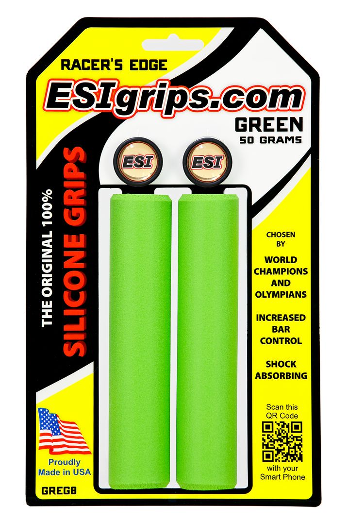 ESI Bar Grips MTB Racer's Edge Silicone Green One Size
