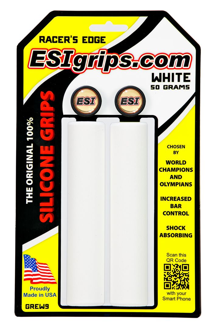 ESI Bar Grips MTB Racer's Edge Silicone White One Size