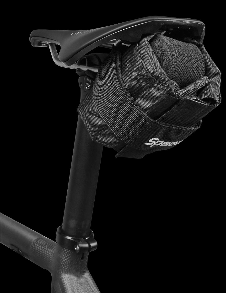 zSpeedsleev, Ballistic Nylon Seatsleev, Minimalist, Water Resistant, Compression Saddle Pack, Black, Large