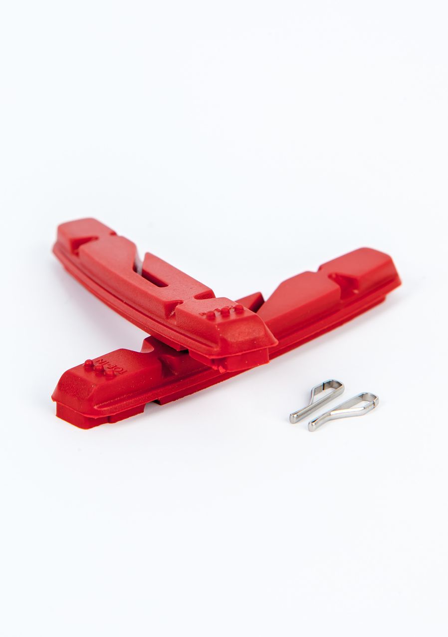 zWidget Components Premium V-Brake Inserts, Alloy Universal, Red, One Pair