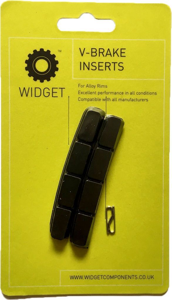 zWidget Components, Hybrid V-Brake Inserts, Alloy Universal, Black, One Pair
