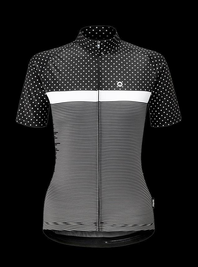 Chapeau! Ladies Madeleine Polka Stripe Jersey Black Small