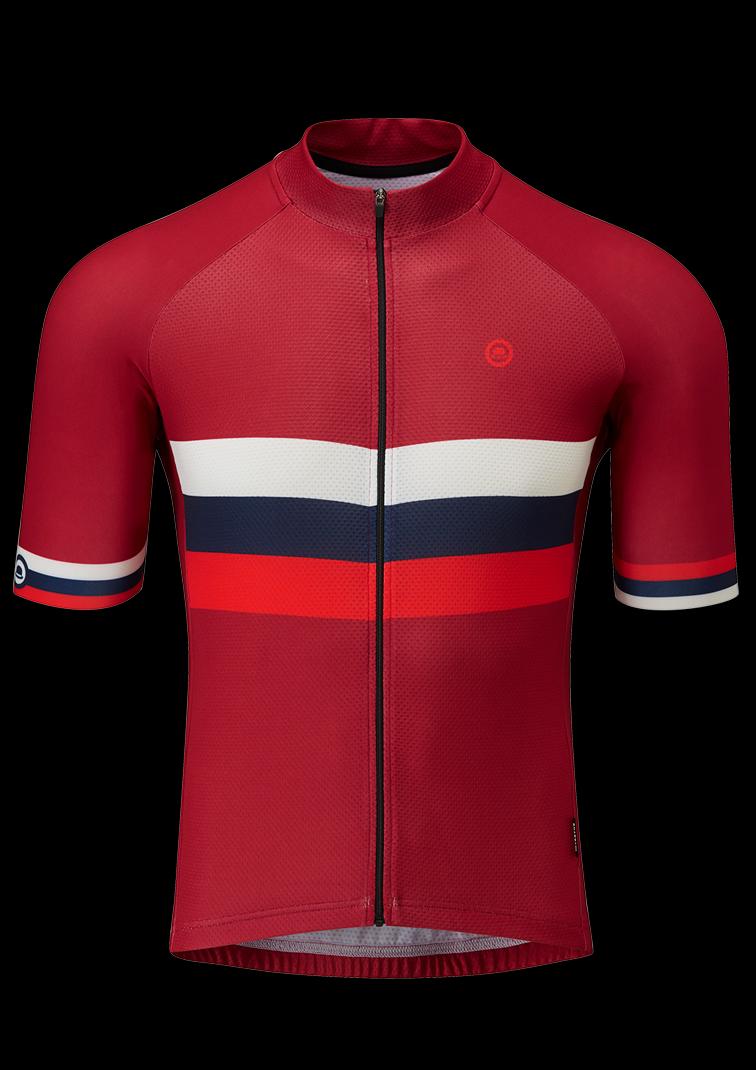 Chapeau! Mens Club Jersey Stripe Devon Red Small