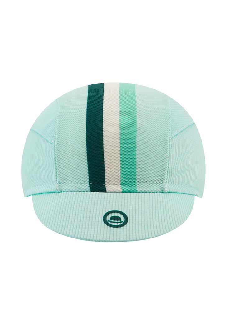 Chapeau! Mens Lightweight Cap Club Stripe Aqua S/M