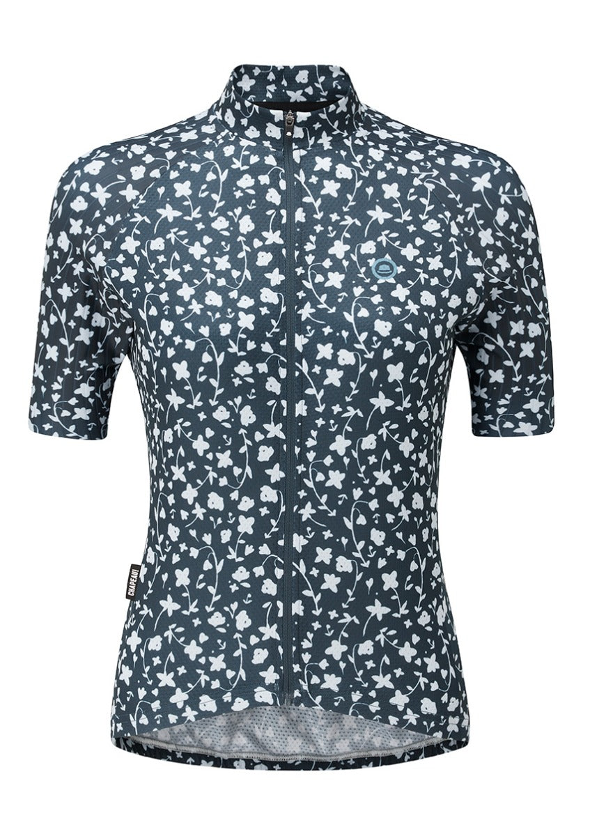 Chapeau! Ladies Rosa SS Jersey Pattern Tranquil Blue Large