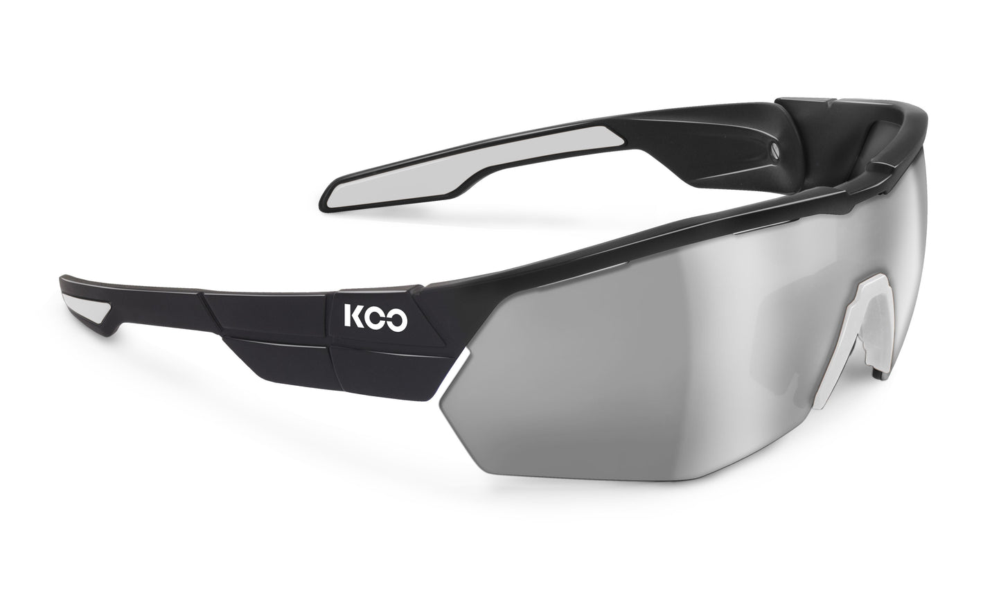 Koo Open Cube Black/White Frame Smoke Mirror Lenses Small
