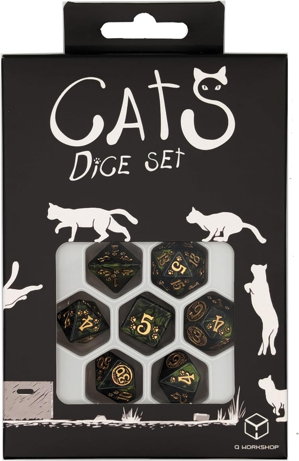 Q-Workshop QWOCAT06 Cats Dice Set: Pixel (7