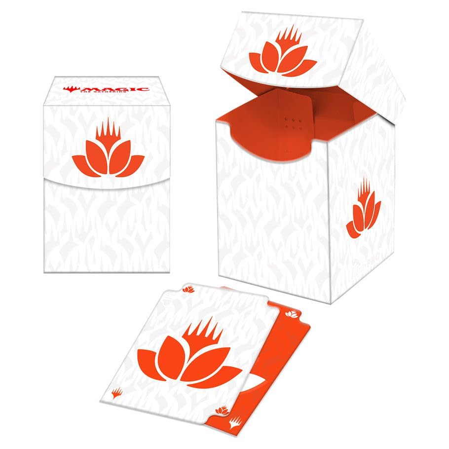 Ultra Pro - Mana 8 100+ Deck Box - Lotus for Magic: The Gathering, Stores & Holds 100 Standard Sized Cards, Durable Protective Collector's Game Deck Card Holder Box