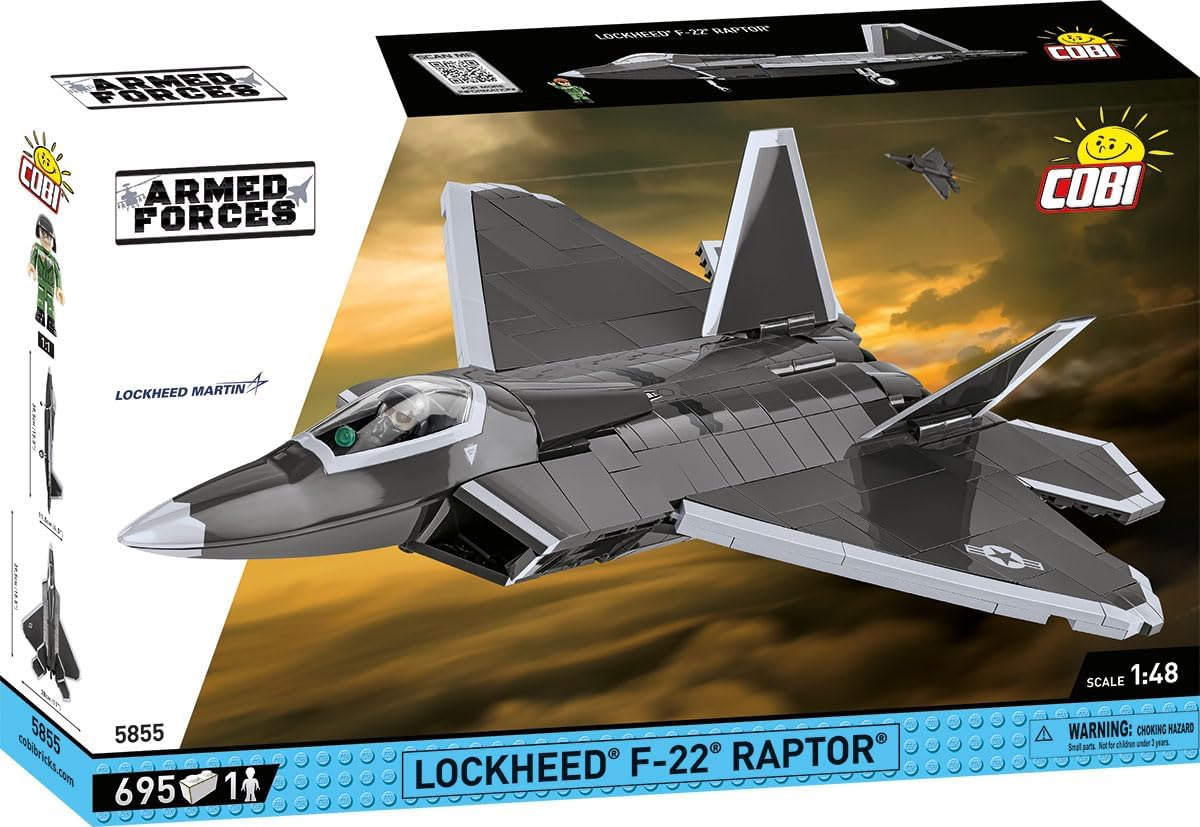 COBI Lockheed F-22 RAPTOR, Black & White