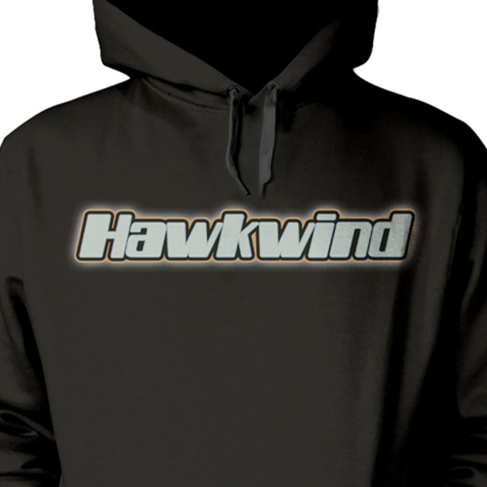 Plastichead Hawkwind Levitation Band Logo Pullover Hoodie M Black