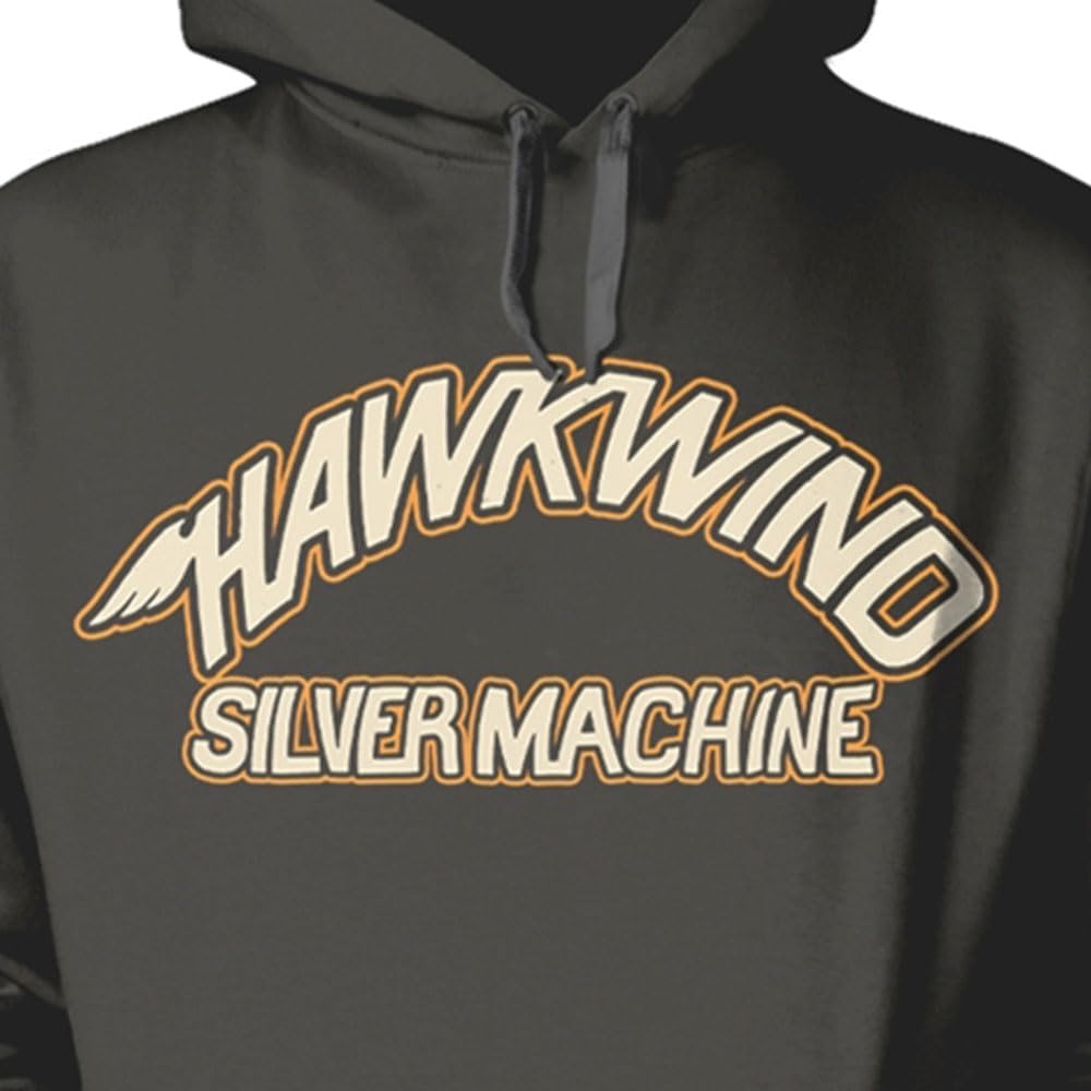 Plastichead Hawkwind Silver Machine Pullover Hoodie M
