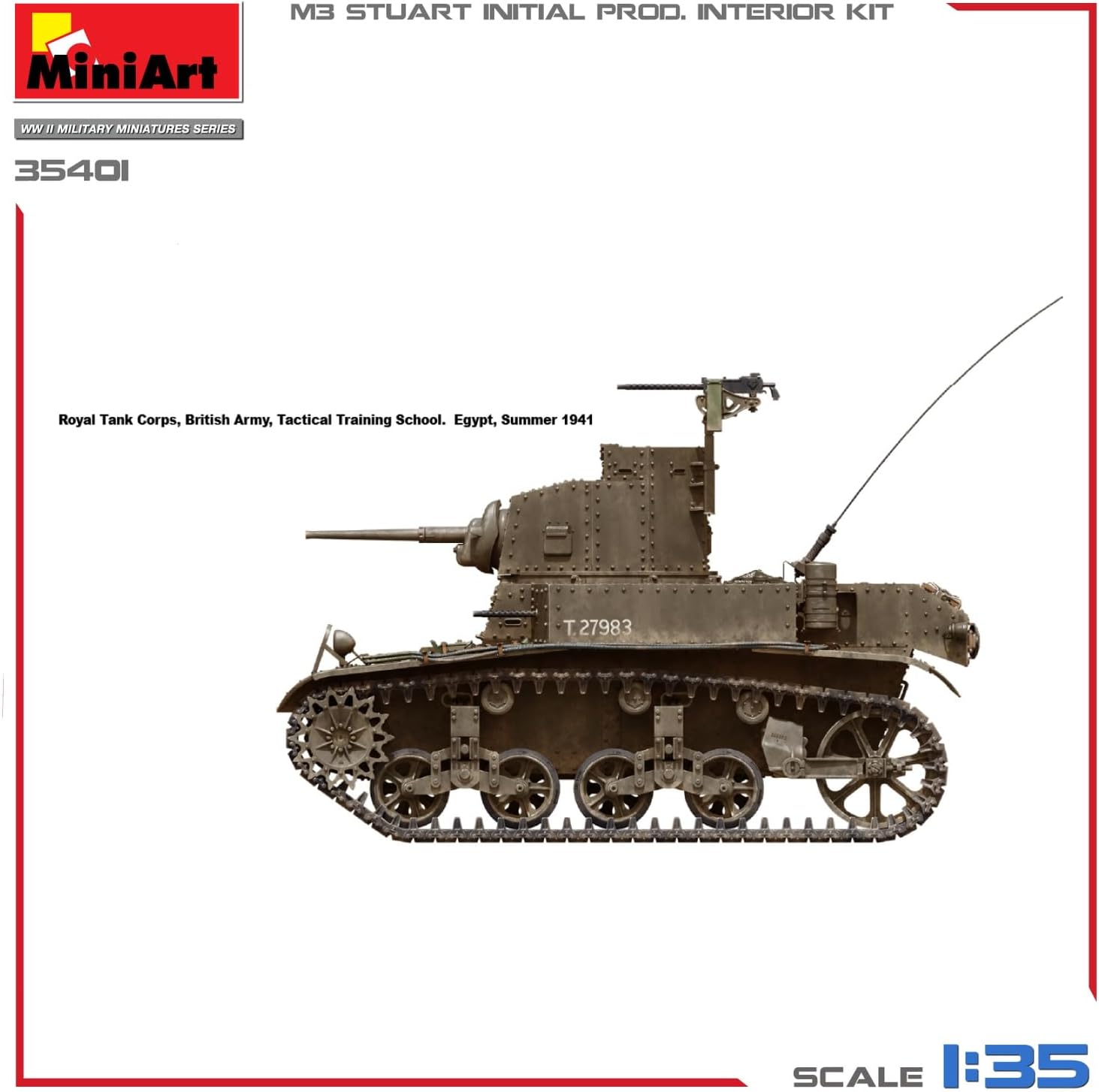 Miniart 1:35 - M3 Stuart Initial Prod, Interior Kit