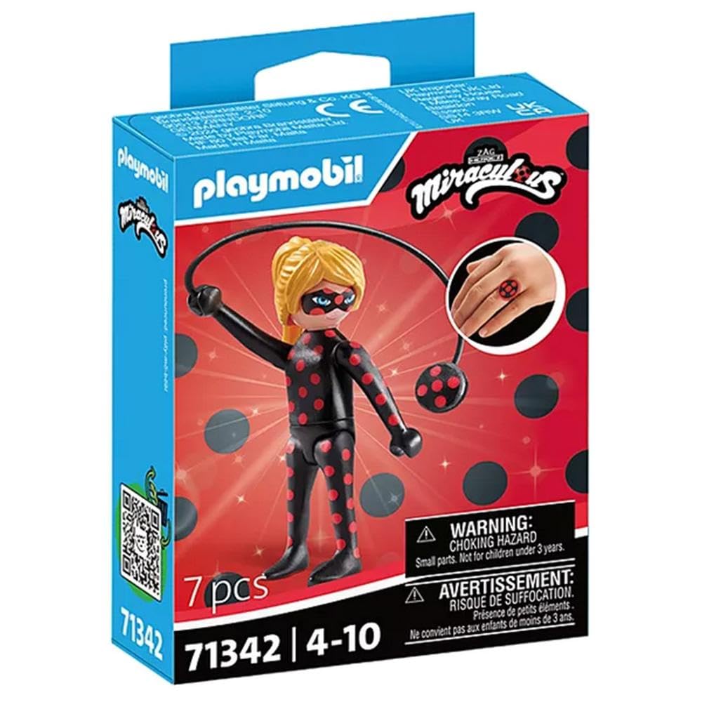 Playmobil 71342 Miraculous: Antibug, Tales of Ladybug and Cat Noir, collector’s item, gifting toy and fun imaginative role-play, playsets for children ages 4+