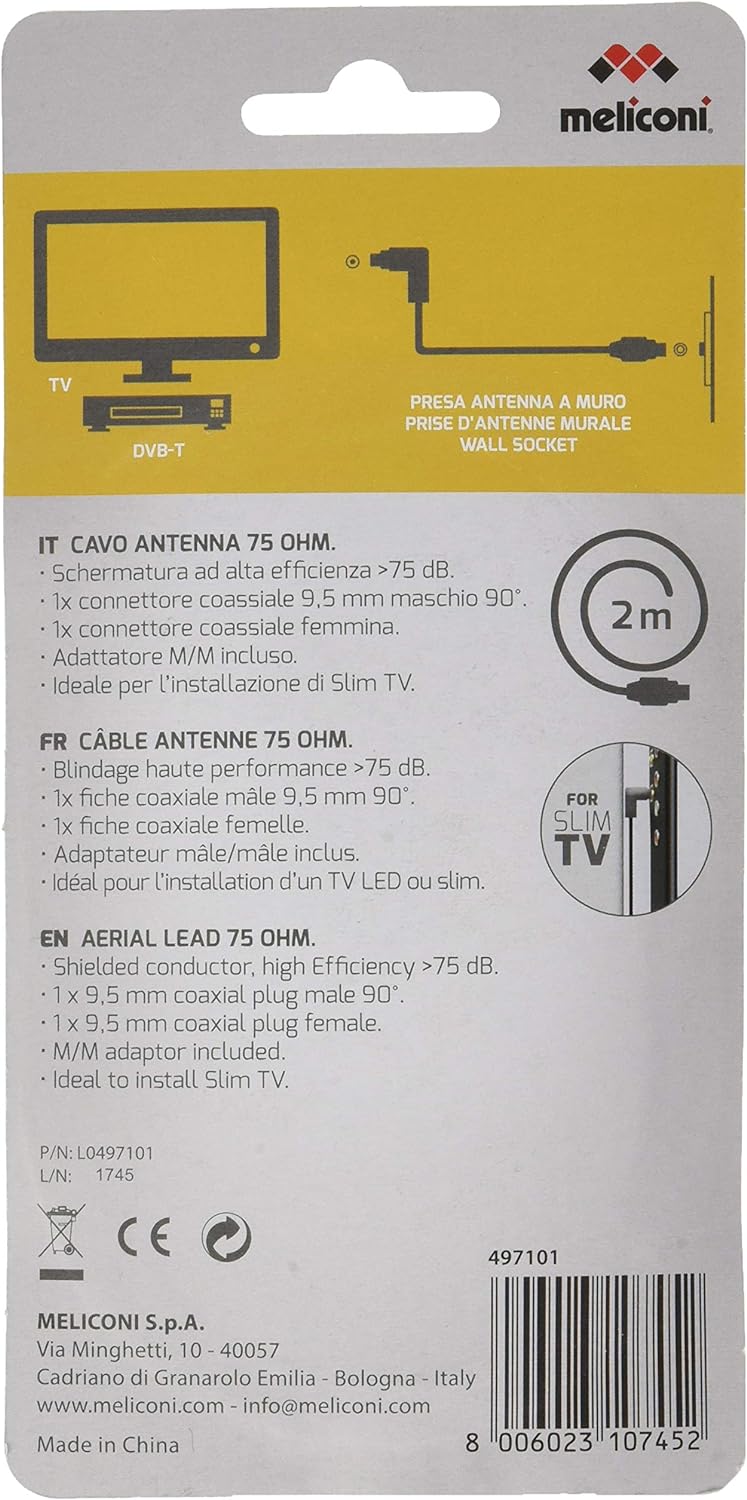!Cavo Antenna Plug 90?? 2 Metri