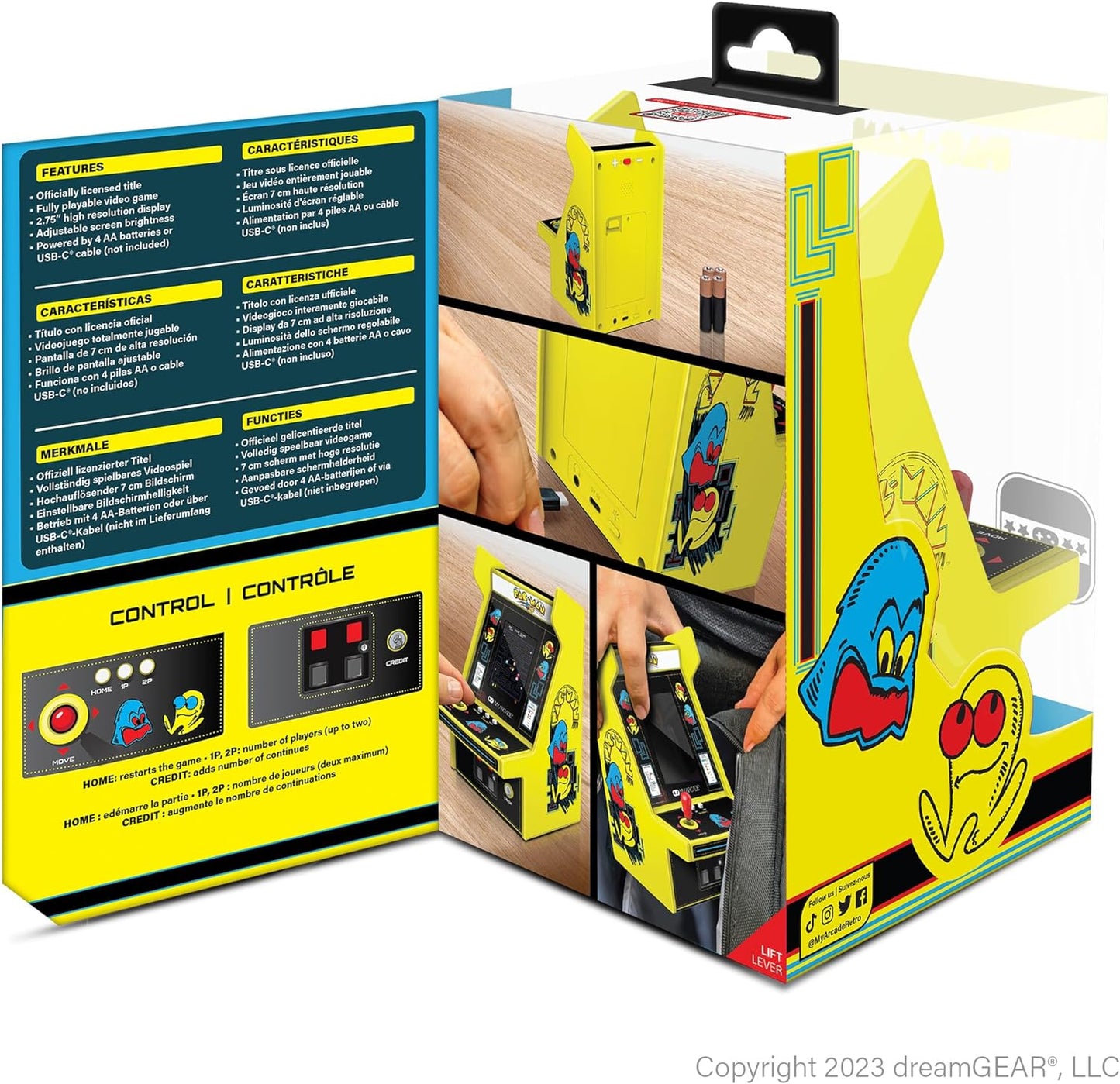 My Arcade DGUNL-4194 PAC-MAN Micro Player Pro Portable Retro Arcade