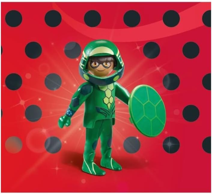 Playmobil 71338 Miraculous: Carapace, Tales of Ladybug and Cat Noir, collector’s item, gifting toy and fun imaginative role-play, playsets for children ages 4+