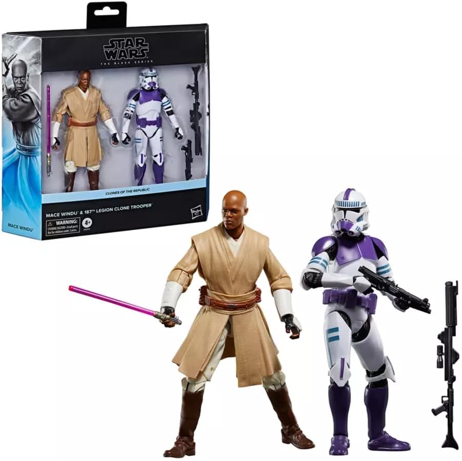 STAR WARS The Black Series Mace Windu & 187th Legion Clone Trooper Actionfiguren-Set Clones of The Republic (G0212