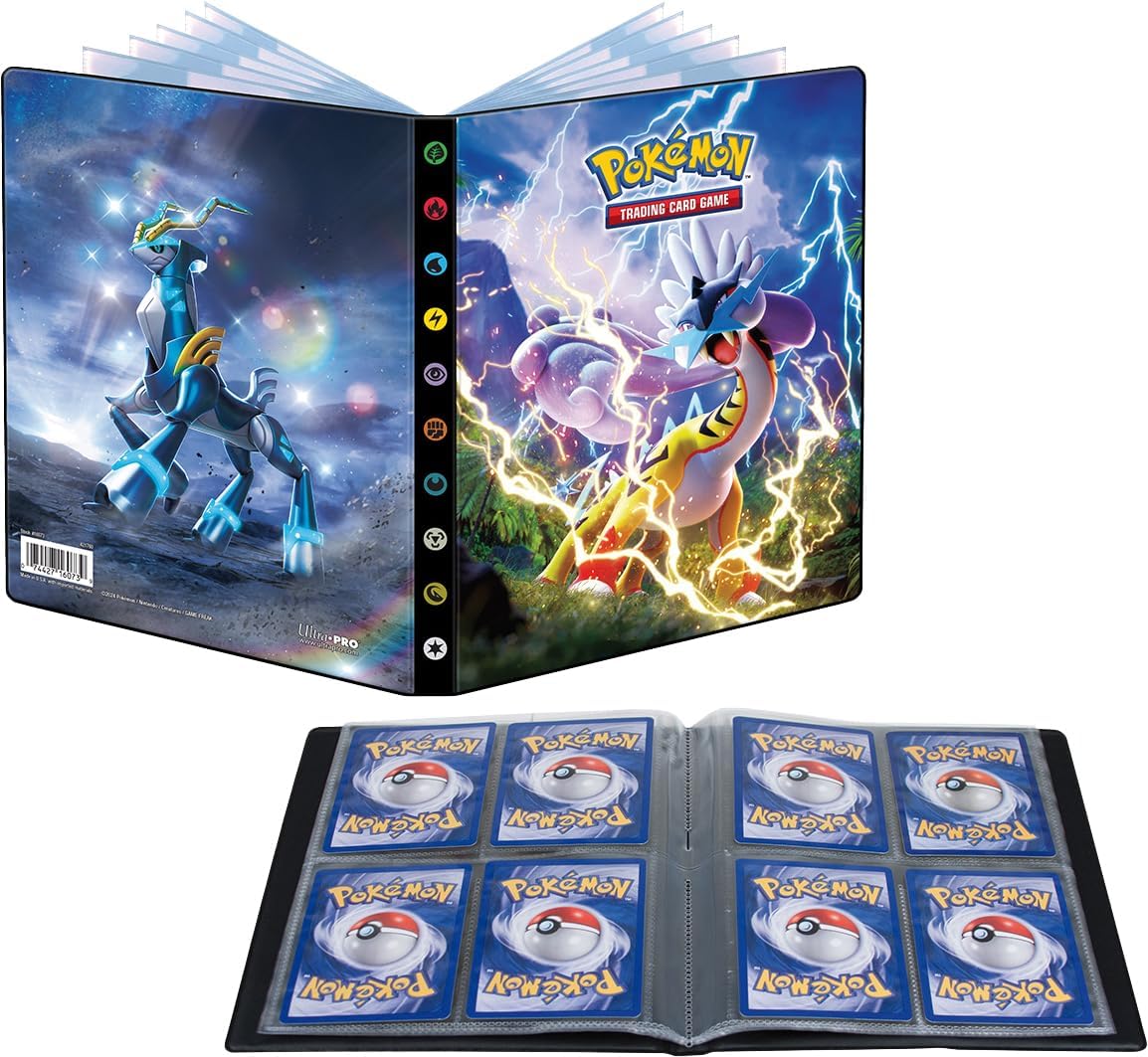 Ultra Pro - Asmodee - Pokémon Scarlatto e Viola - Forze Temporali (EV05): quaderno per carte - Capacità: 80 carte - Giochi da tavolo - Accessori per carte collezionabili